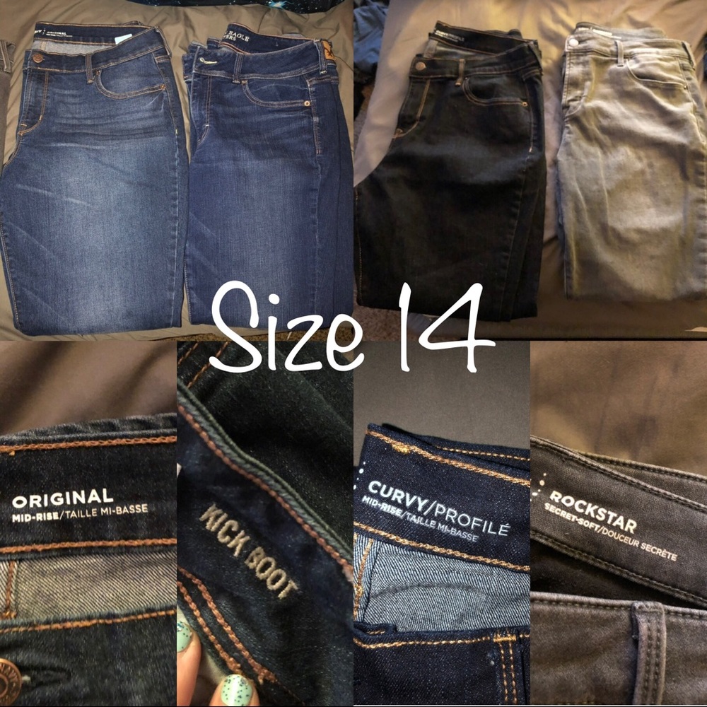 4 pairs of Size 14 Jeans